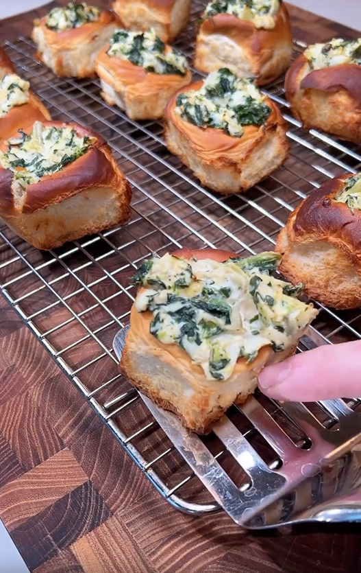 Spinach and Artichoke Dip Bites