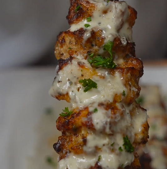 Chicken Alfredo Skewer