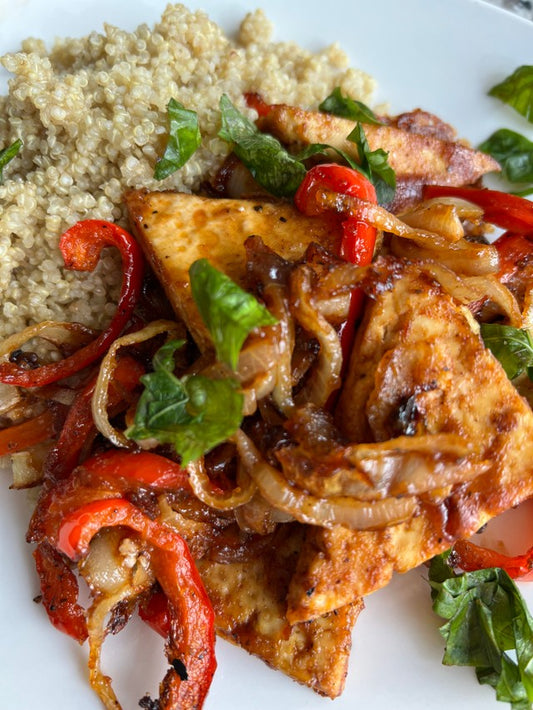 Roasted Honey BBQ Sheet Pan Tofu