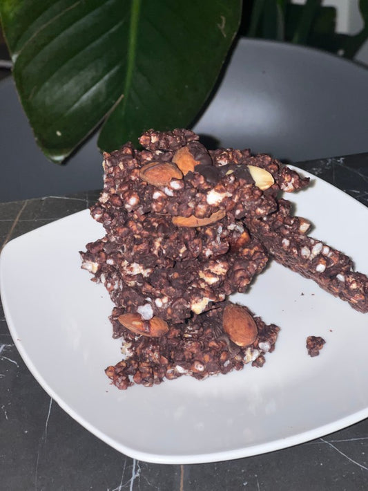 Chocolate Almond Rice Cake Bark