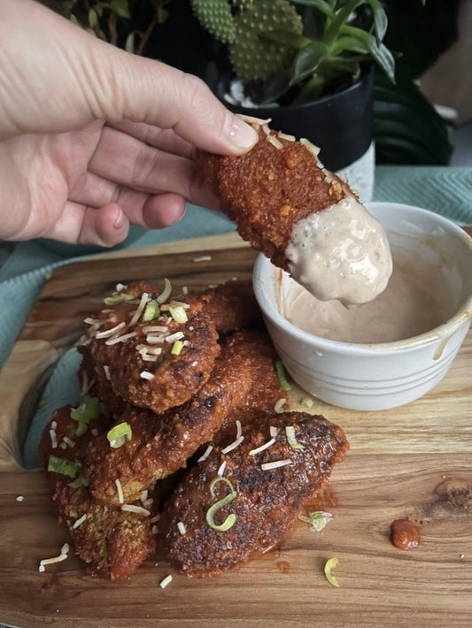 Crispy Honey BBQ Chickpea Tenders