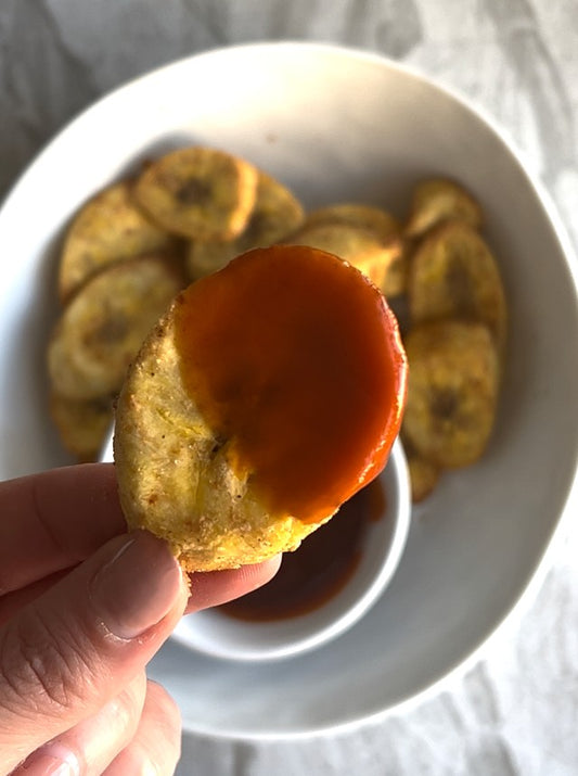 Spicy Air Fried Plantains