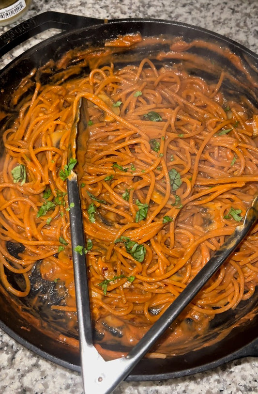Spicy Spaghetti with Mushrooms