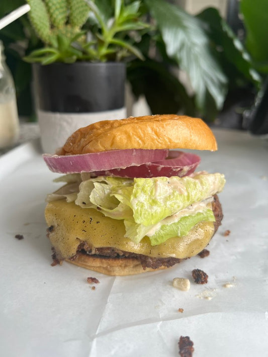 Cheesy Stuffed Black Bean Quinoa Burger