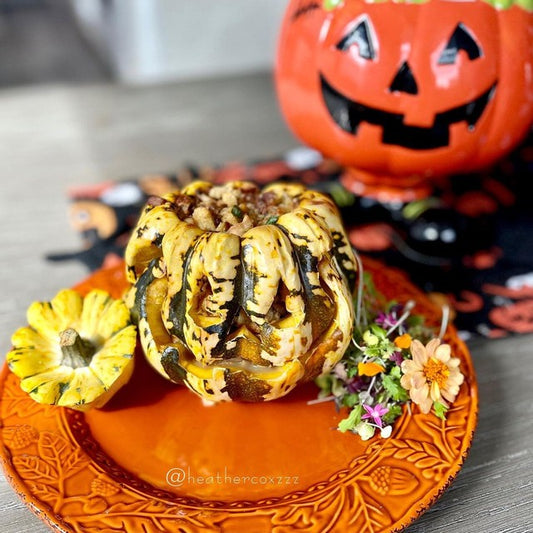 Mushroom and Biscuit Stuffed Pumpkin