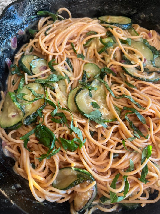 Creamy Garlic Zucchini Pasta