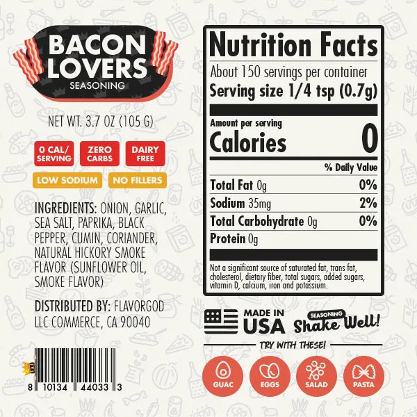 Nutrition label and ingredients for The Breakfast Club