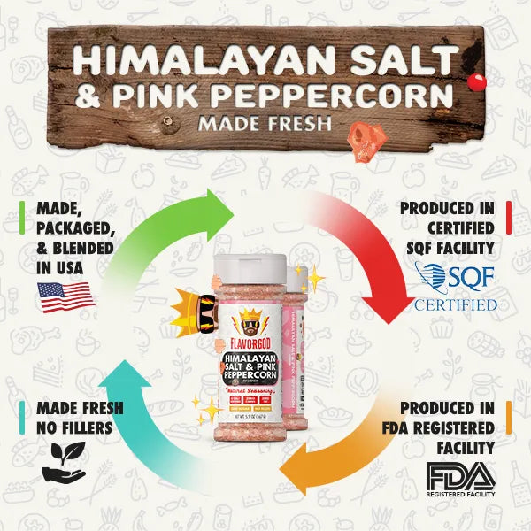 Himalayan Salt & Pink Peppercorn Finisher  - Gold Combo - Flavor God