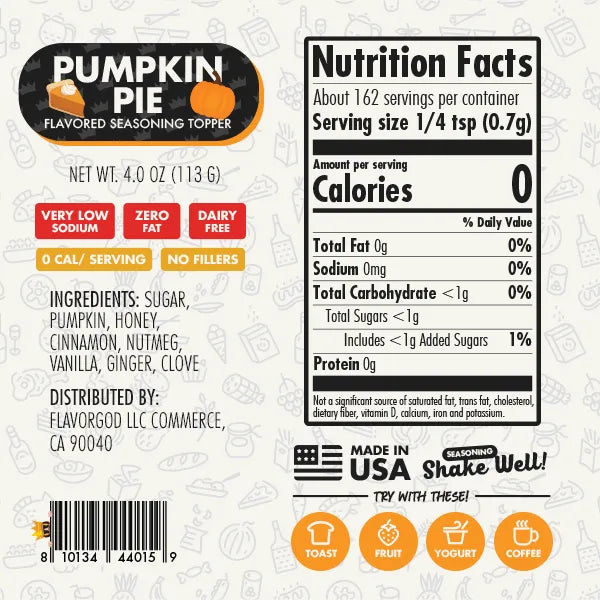 Pumpkin Pie Topper - Limited Editon - Flavor God