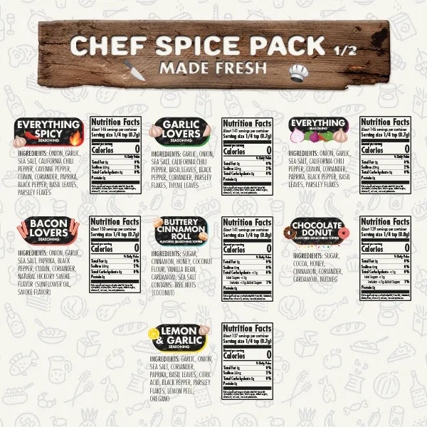 Chef Spice Pack + Storage Rack - Flavor God