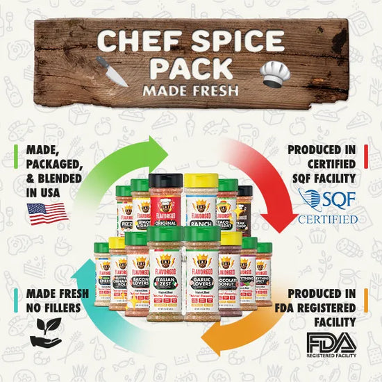 Chef Spice Pack + Storage Rack - Flavor God