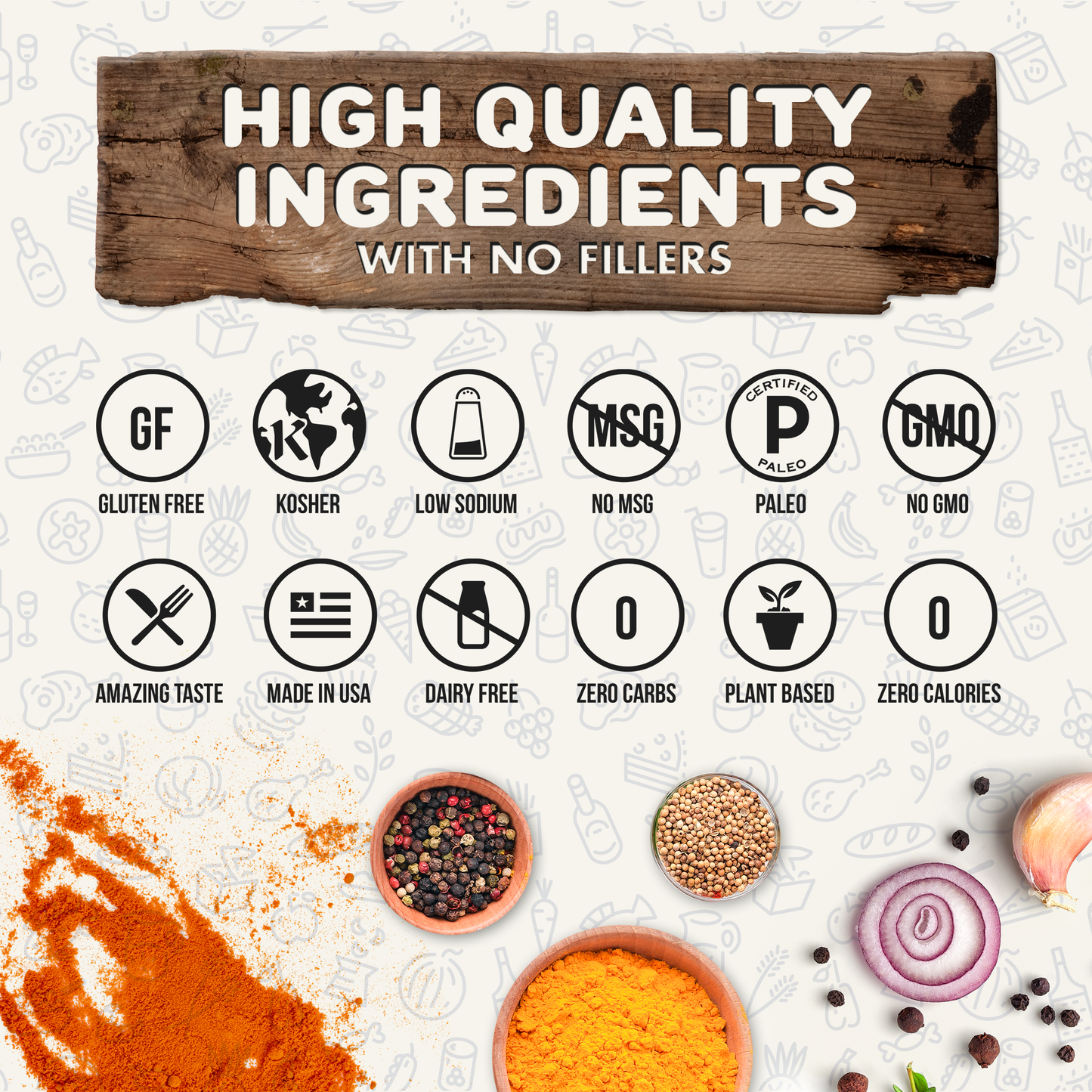 Keto Combo Herb, Spice & Seasoning Gift Pack Of 4, Everything, Garlic Lovers, Taco Tuesday, Himalayan Salt, Natural Healthy Spice Blend, Chicken, Beef, Seafood, Vegetable, BBQ, Steak Rub by FlavorGod - Flavor God