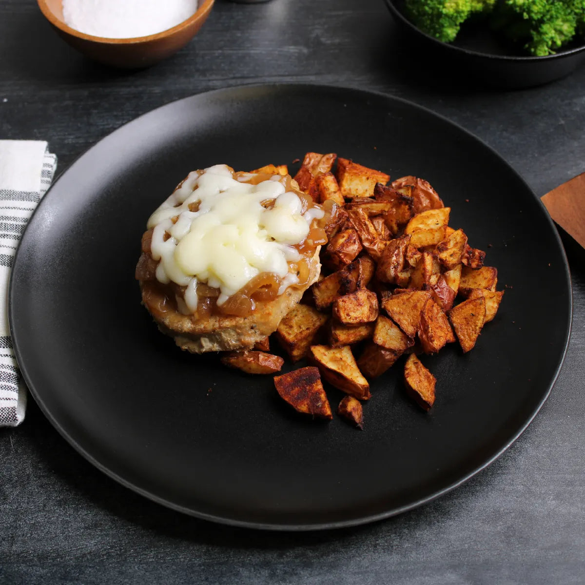 What's included in Savory Onion Gobbler Burger