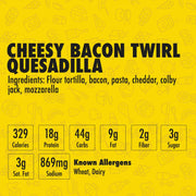 Cheesy Bacon Twirl Quesadilla