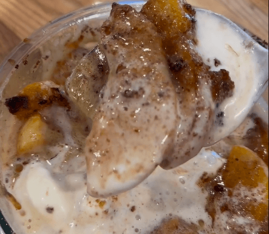 Air Fryer Peach Cobbler