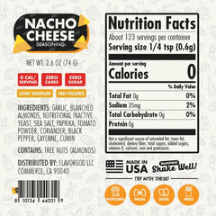 Nutrition label for Nacho Cheese Seasoning (Team Salty)