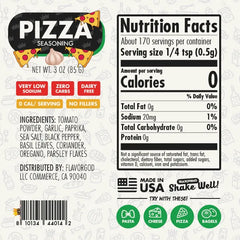 Nutrition label for Pizza Seasoning