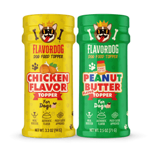 What's included in Chicken & Peanut Dog Food Topper Combo