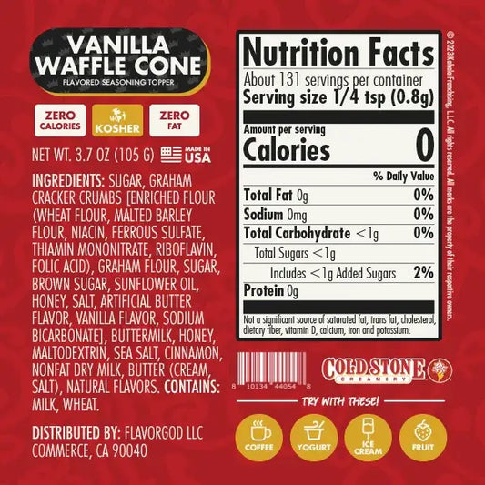 Cold Stone Vanilla Waffle Cone - Valentine's Day - Flavor God