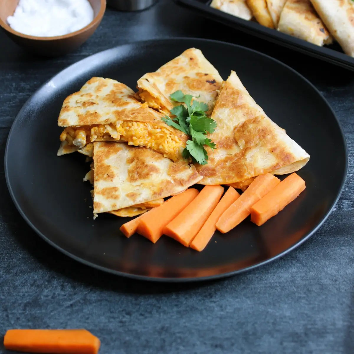 Kickin' Buffalo Ranch Chicken Quesadilla Crunch