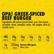 Opa! Greek-Spiced Beef Burger