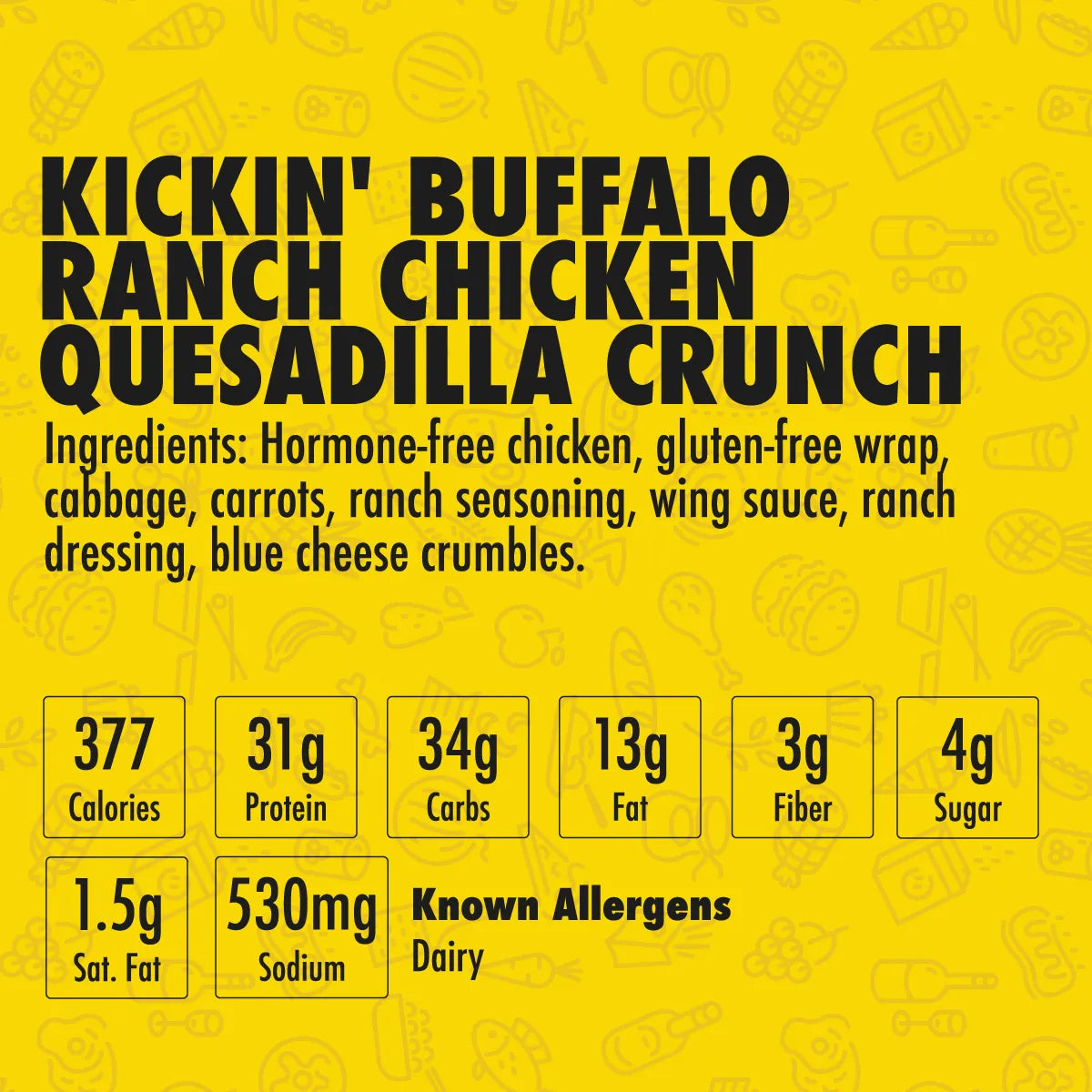 Kickin' Buffalo Ranch Chicken Quesadilla Crunch