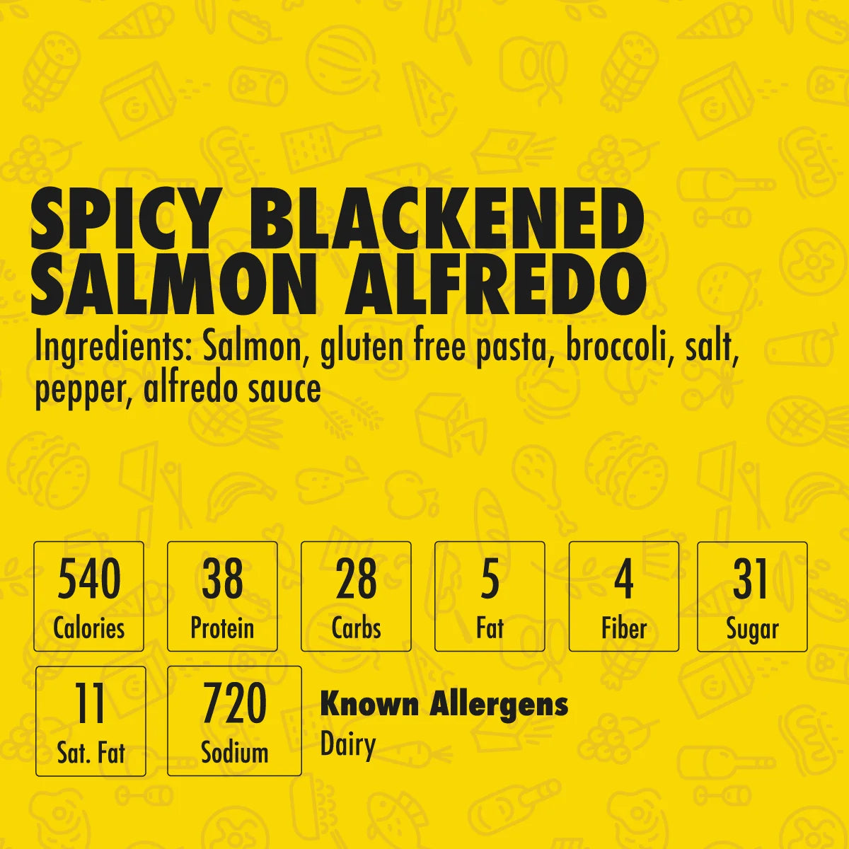 Spicy Blackened Salmon Alfredo