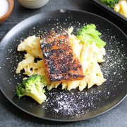 Spicy Blackened Salmon Alfredo