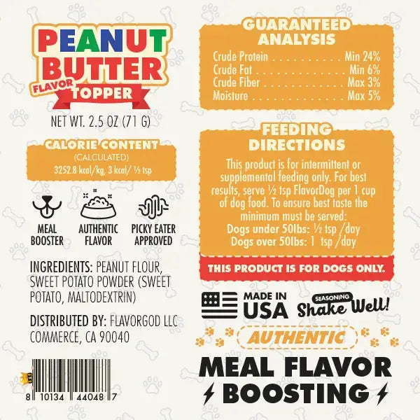 Peanut Butter Flavored - Dog Food Topper