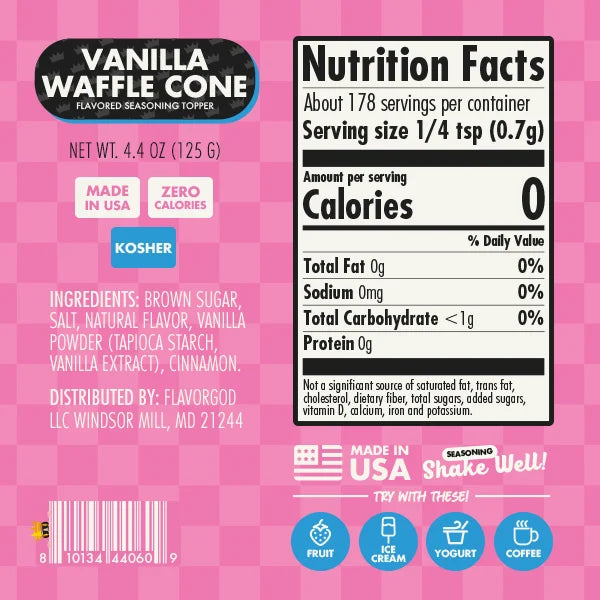 Cold Stone Vanilla Waffle Cone - Flavor God